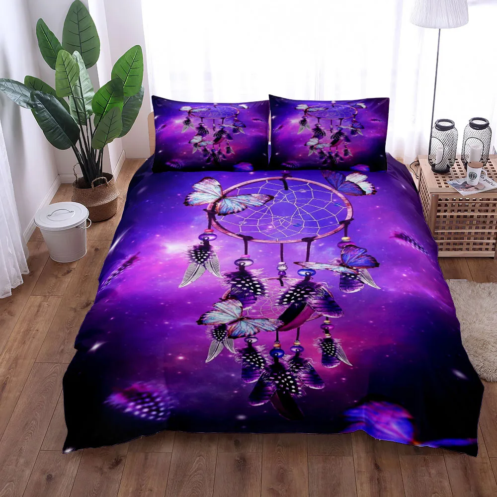 

Indian Art Dreamcatcher Fox Duvet Cover Set King Queen Double Twin Single Bed Linen Set