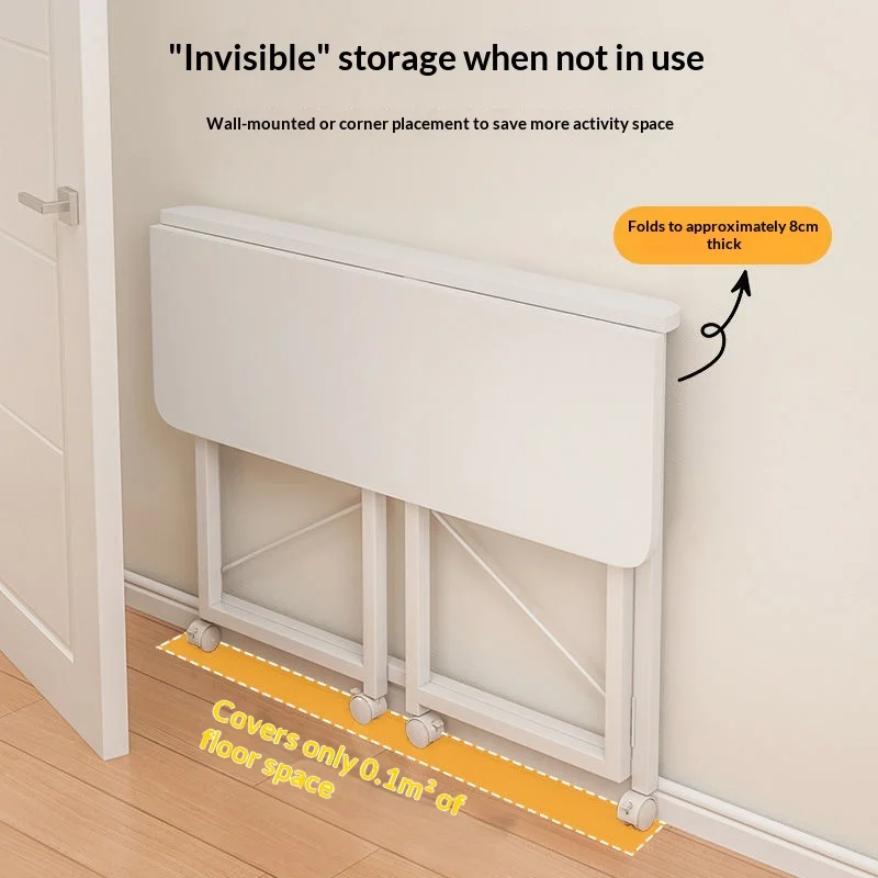 Folding Dining Table Portable Space Saving Small Apartment Multi Use Computer Desk Bedside Modern Affordable Home Furniture