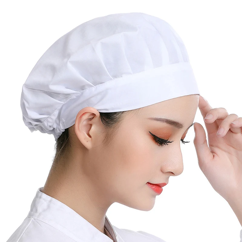 Wide-Brimmed Full Cloth Factory Workshop Cap Hotel Restaurant Canteen Kitchen Work Chef Cap Dust-proof Anti-Grease Fumes Hat