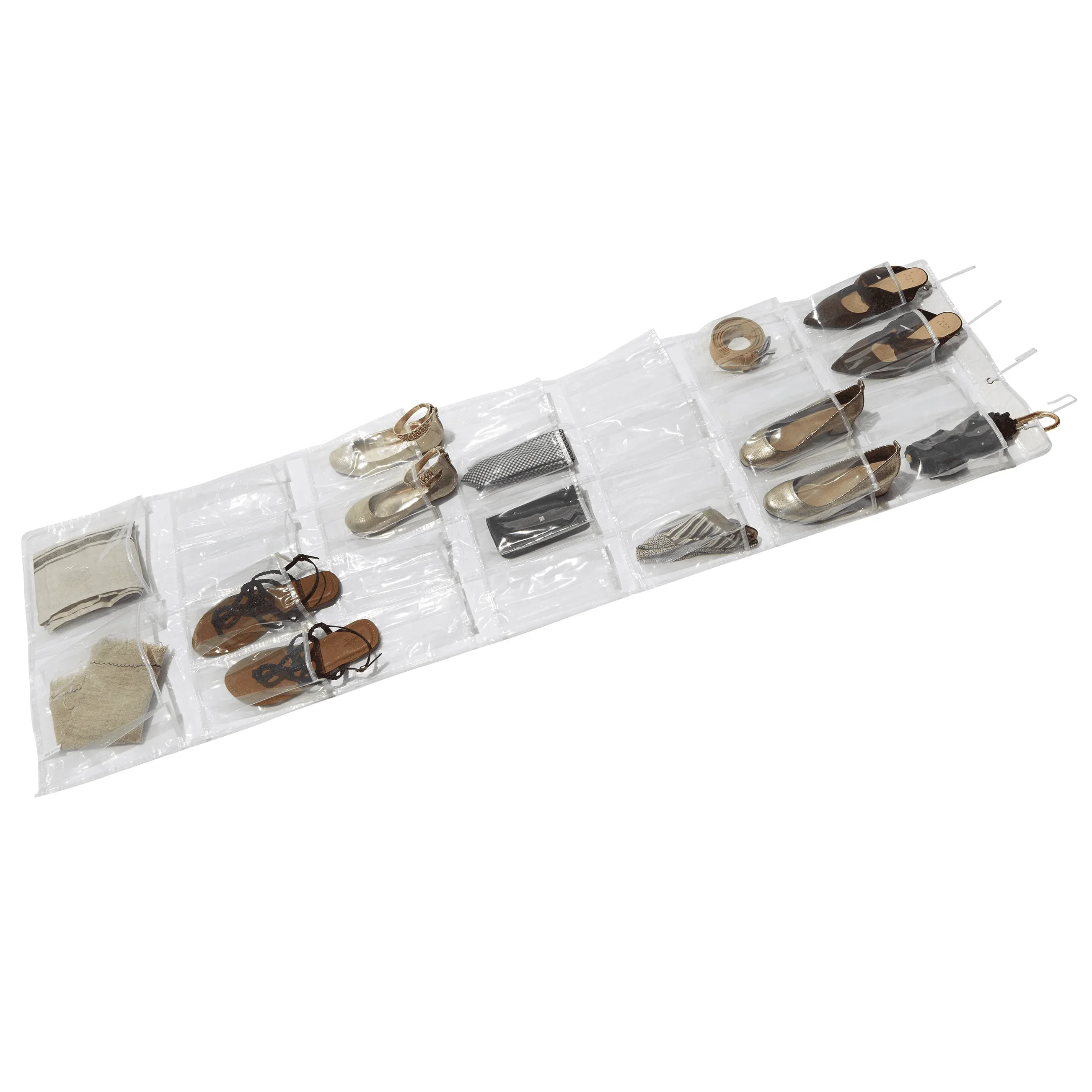 

26-Pocket Clear PEVA Hanging Shoe Organizer