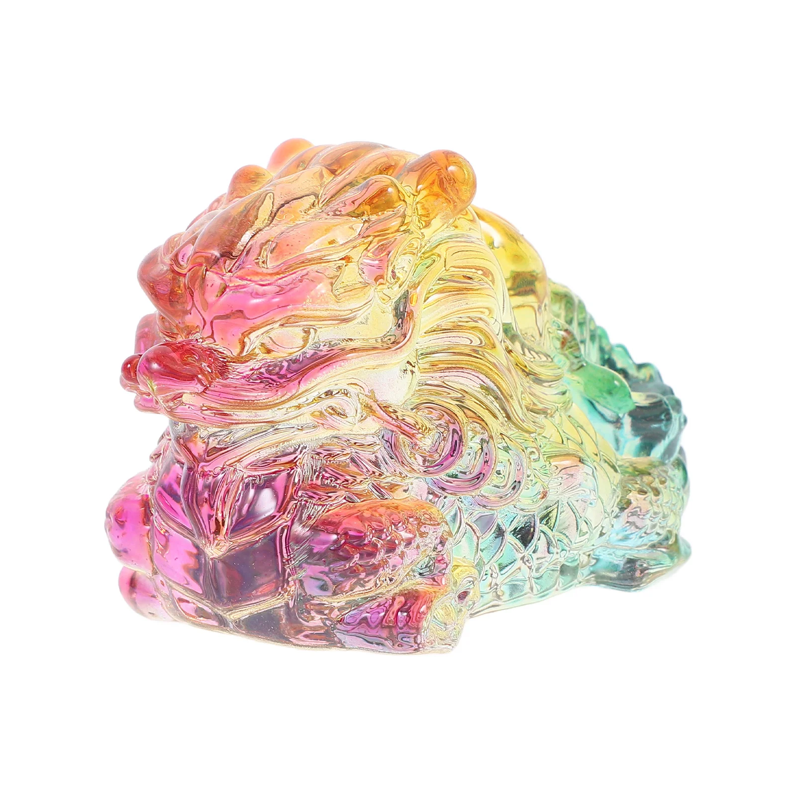 

Delicate Glass Dragon Paperweight Desktop Decoration Unique Glass Artwork Dragon Craft for Table Ornament Home Use