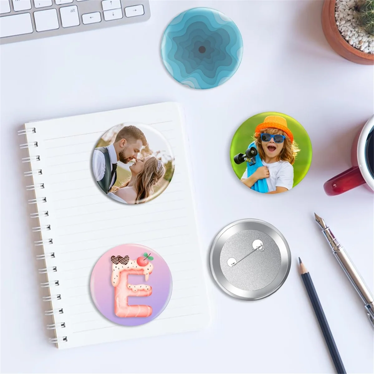 ABJZ 200 set di forniture per la produzione di bottoni da 58 mm/2,25 pollici, fai da te completo per bottoni e badge, adatto per macchina per la produzione di bottoni