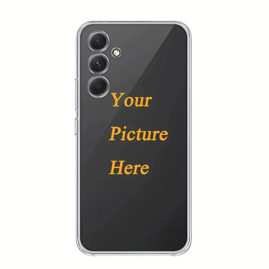 DIY Custom Photo Phone Case Clear Transparent TPU Cover Couple Family Gift For Samsung Galaxy S26 S25 S24 S23 S22 S21 S20 Ultra