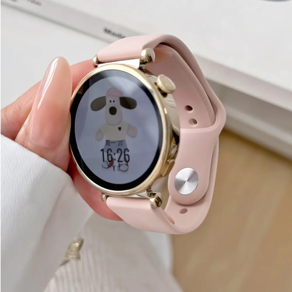 22 مللي متر حزام ساعة اليد لساعة سامسونج جالاكسي 6 4 كلاسيك 5-5 برو Active2 20 مللي متر سيليكون سوار المعصم هواوي ساعة GT 4-2-2e-3 الفرقة