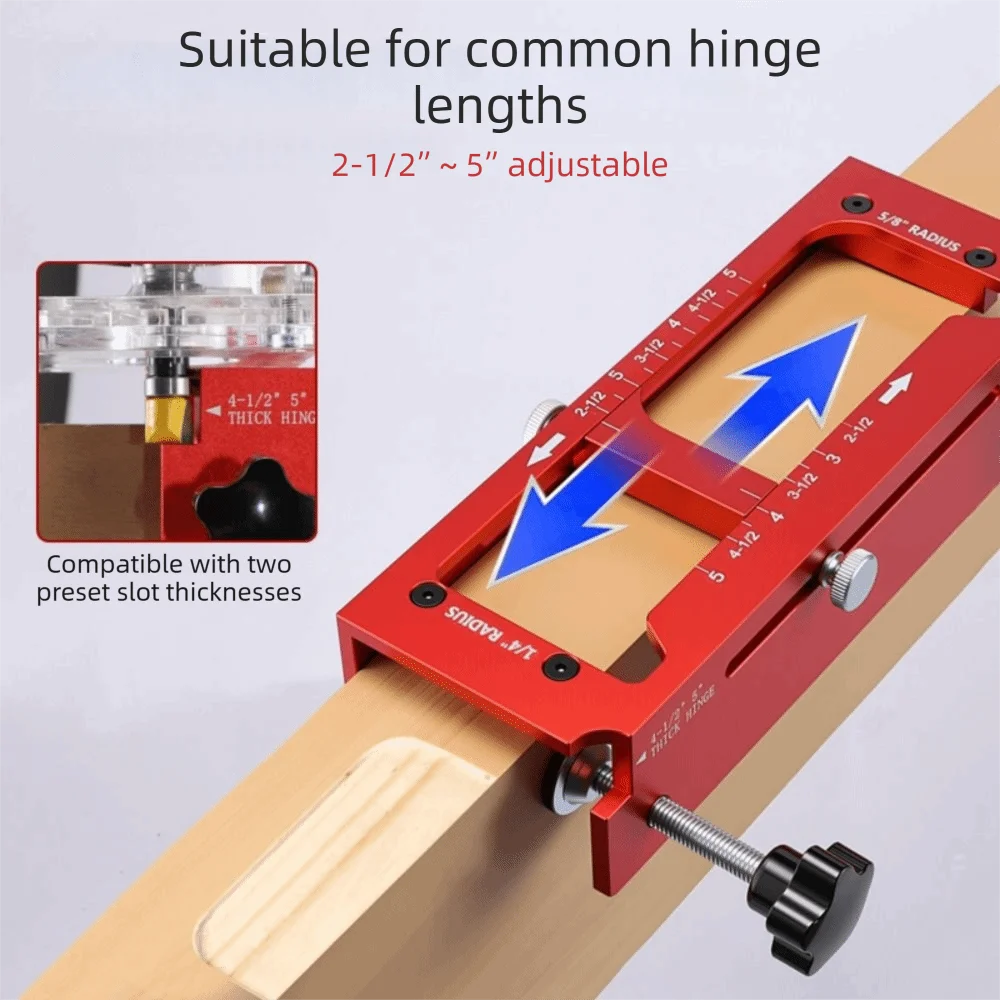 Aluminum Alloy Door Hinge Jig Durable High Accuracy Hinge Drilling Fixture Combination Stable Locator