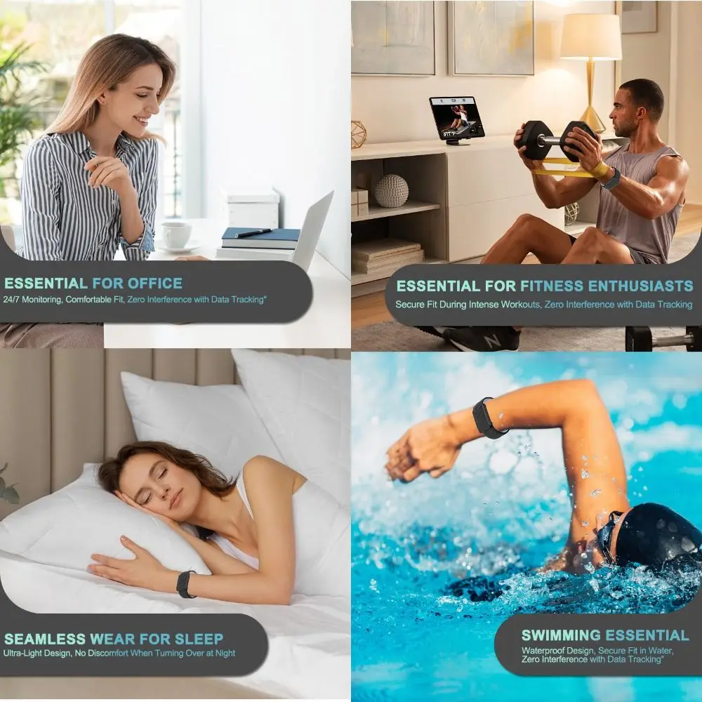 실리콘 피트니스 트래커 밴드 소프트 조절 교체 스트랩 여성 남성을위한 Whoop 4.0 용 통기성 스포츠 팔찌