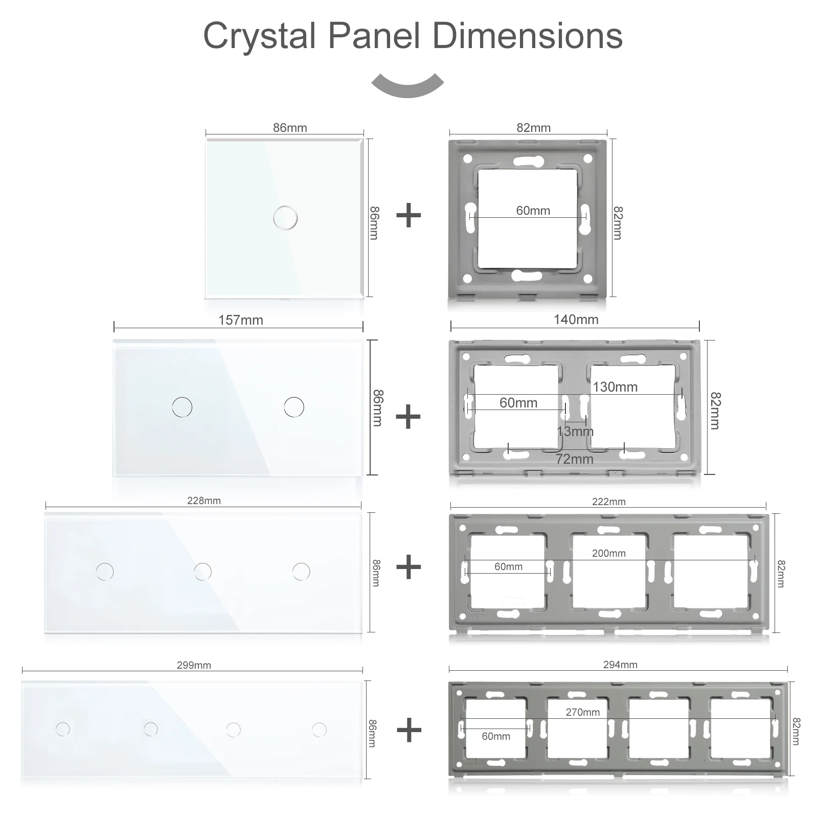 Standard en cristal, 1/2/3, 1/2/2/12, art