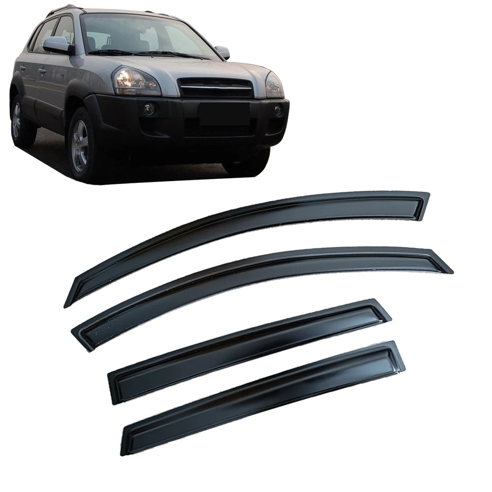

Оконный козырек для Hyundai TUCSON 2005 2006 2007 2008 2009, ветрозащитные дефлекторы, защита от дождя, дверной козырек, вентиляционные шторы, солнцезащитный козырек от дождя