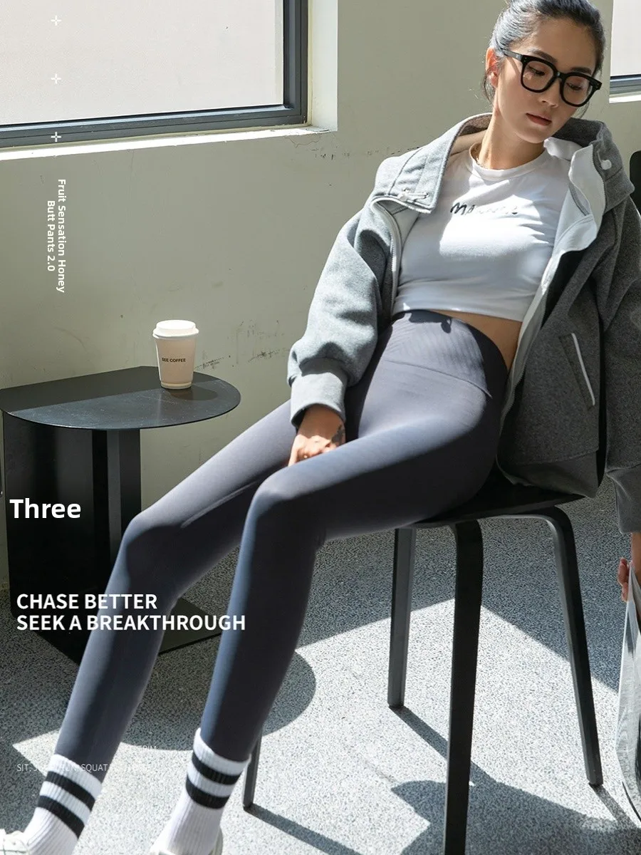 

Женские тонкие леггинсы для йоги с высокой талией, утягивающие, для коррекции фигуры, весна-осень-зима, спортивные брюки-лосины