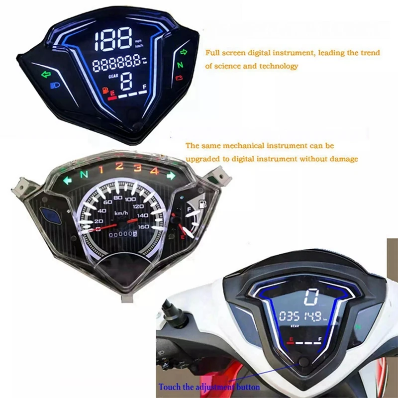 Motorcycle Digital Odometer Instrument Modification Refit Automatically Adjust For YAMAHA SRL115 FI / LAGENDA 115Z