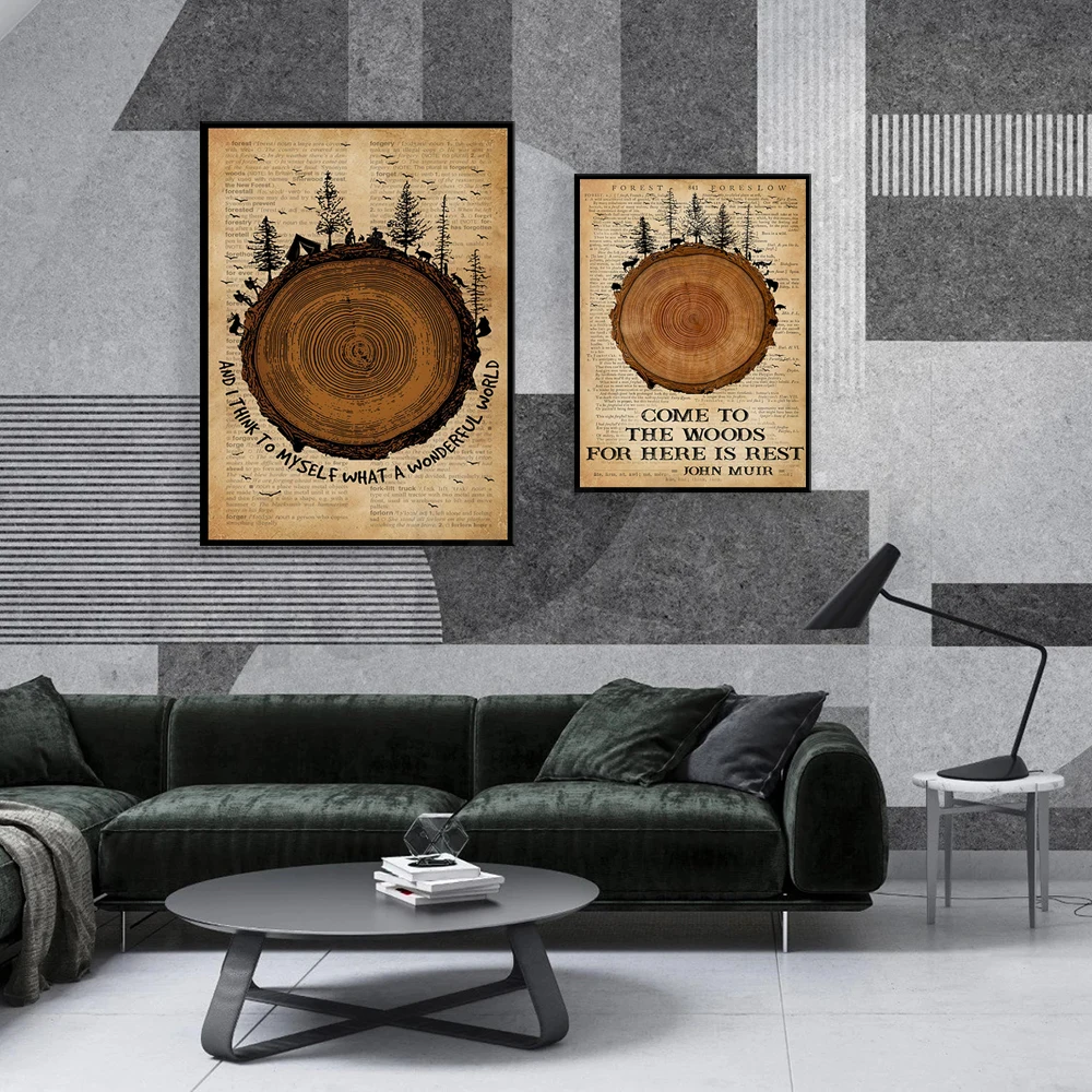 Come To The Woods For Here Is Rest Poster, Sleep in the woods Poster, Wall decor poster