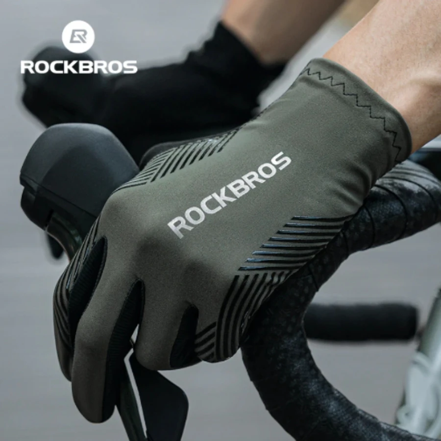 

ROCKBROS Summer Cycling Gloves Breathable MTB Road Bike Non-slip Gloves Touch Screen Spring Full Finger Motorcycle Riding Gloves