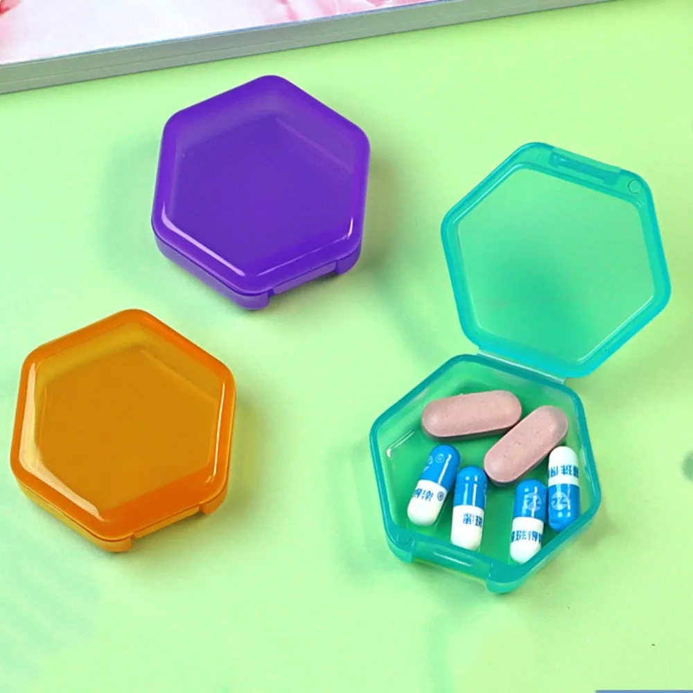 Convenient To Carry Small Pill Boxes Container Portable Mini Plastic Storage Box Plastic Pure Color Small Size Storage Box