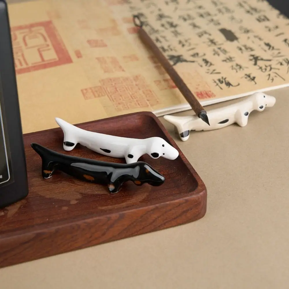 Chopstick Holder Ceramic Pen Rest Spoon Fork Rest Stand Desktop Ornaments Calligraphy Pen Holder Kitchen Tableware Penmanship