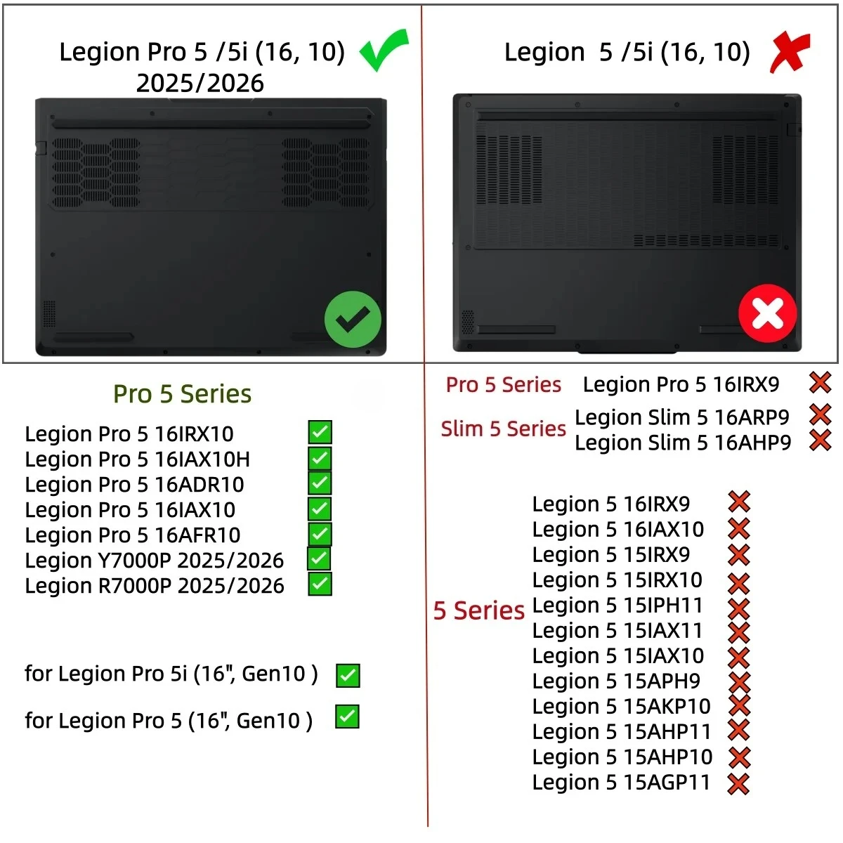 Matte Hard Shell for Lenovo Legion Pro 5 5i Gen 10 R7000P Y7000P 2025/2026 16