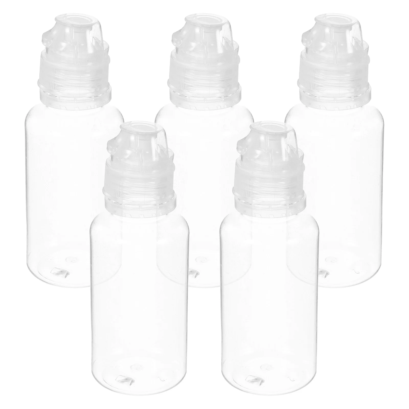 

5pcs Honey Squeeze Bottle 100ml Transparent Portable Leak Proof Kitchen Sauce Container Reusable Plastic Condiment Bottles