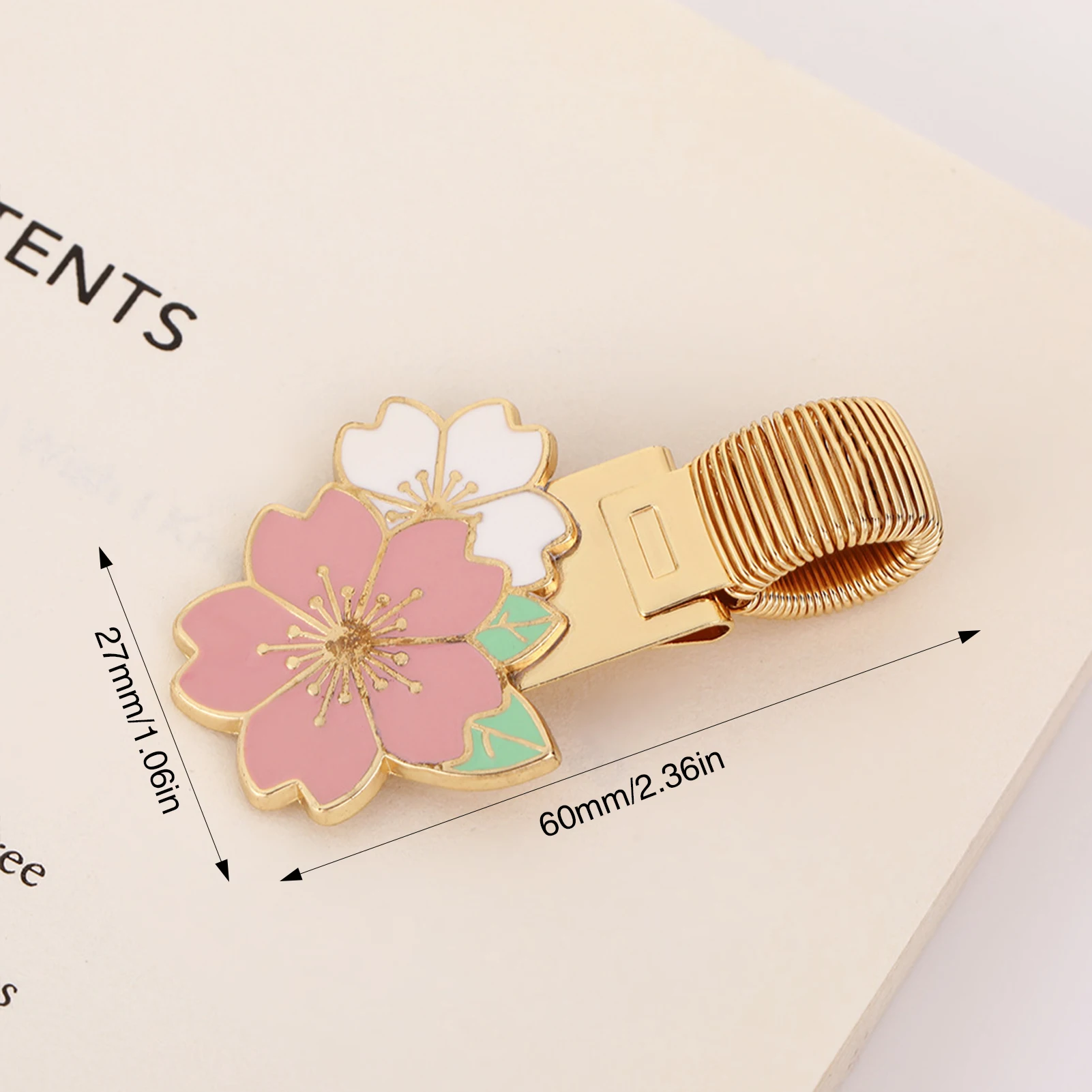 1Pc Daisy Blume Metall Stift Halter Clips Tragbare Papier Fix Clips Journal Notebook Bilder Pin Tasche Student Schule Werkzeuge