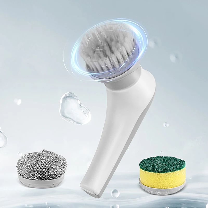 Small rechargeable spin scrubber kitchen sink dish 3 in 1 multifunctional handheld electric cleaning brush