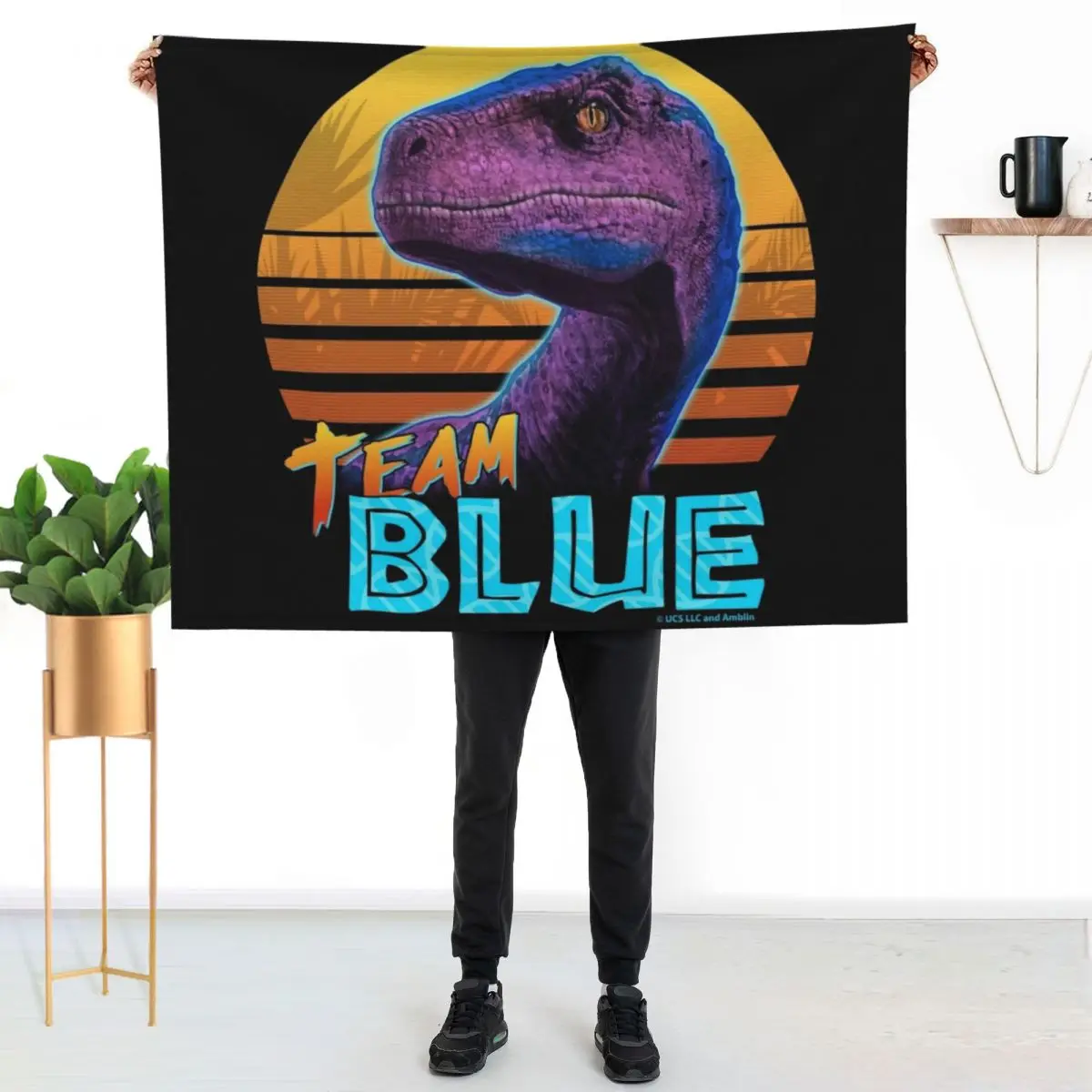 Team Blue - Jurassic World Fan Art Throw Blanket manga Luxury Designer for babies Decorative Sofa Multi-Purpose Thermal Blankets