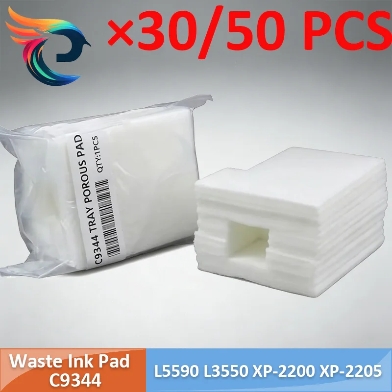 30/50PCS C9344 Waste Ink Tank Sponge Pad For Epson L5590 L3550 XP-2200 XP-2205 XP-3200 3205 4200 4205 2101 WF-2910 WF-2950 2930