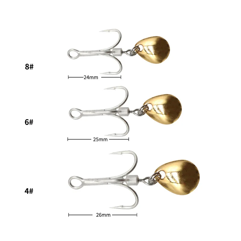 Angelgerät Zubehör Locken High Speed Rotation Laut Löffel Harten Köder DIY Qualität Drillinge Spinn Texas Rig Ozean Spinner – Detail 2