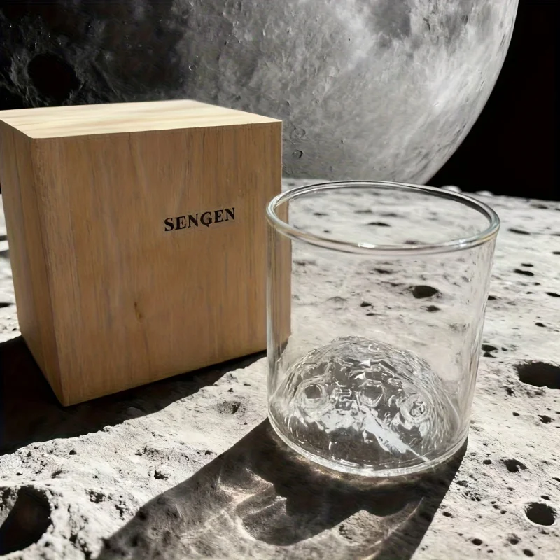 Limited Japanese Style Moonlight Wine Glass Gift Box Transparent Crystal Cup, Wineware Designed For Special Whisky Connoisseur