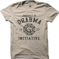 DHARMA Initiative 1977 TV SHOW LOST printed cotton t shirt 8997