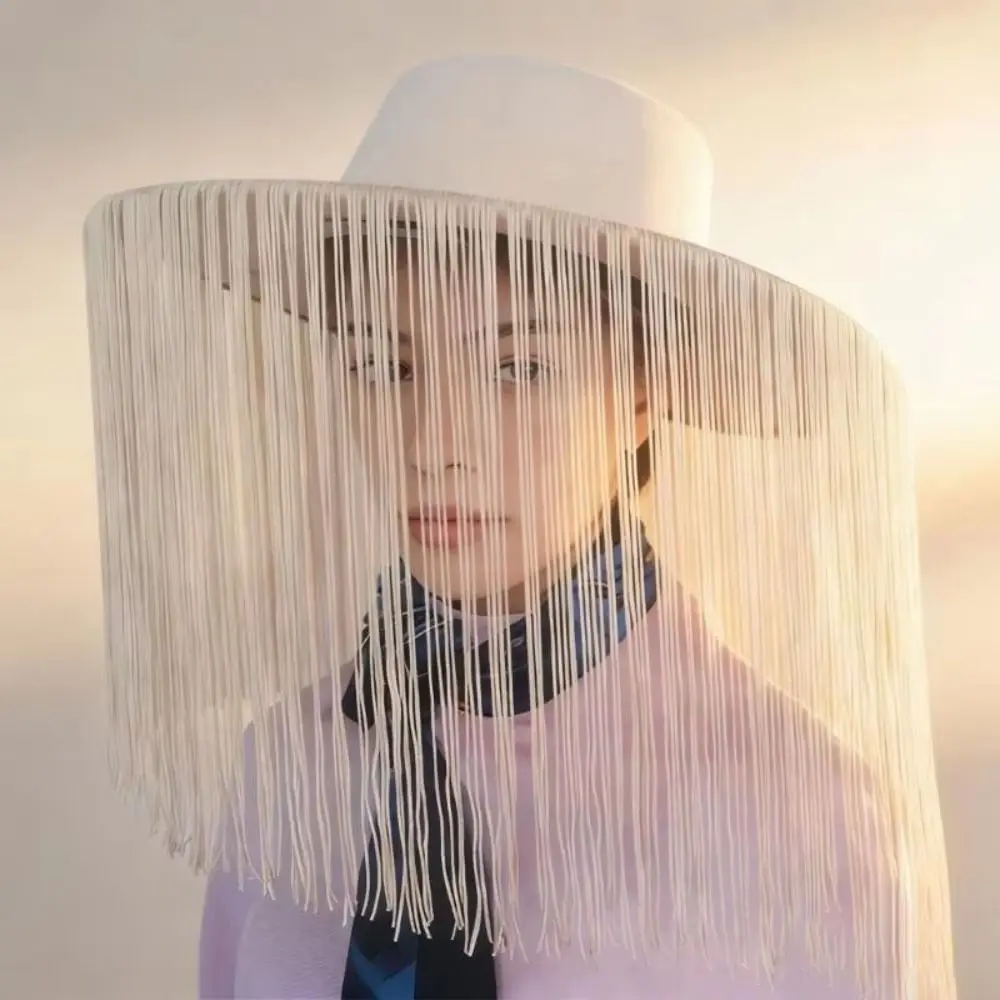 retro-fashion-wide-brim-hat-casual-comfortable-fit-wool-felt-hat-decorative-fringe-breathable-cloth-cowboy-hat-party