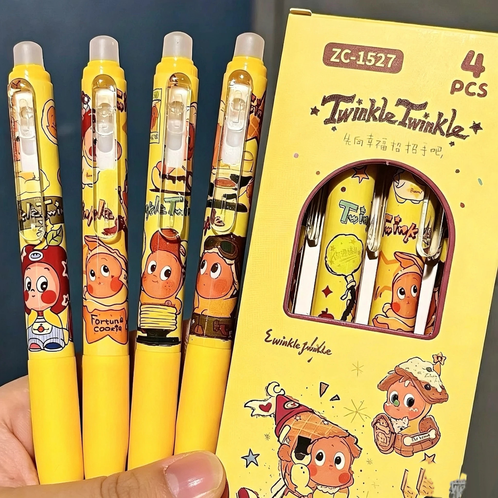 Retractable Eraser Pen Click - 4PcsCute Starman Retractable Erasable Gel Pen