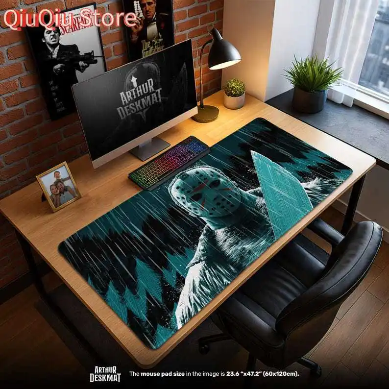 

Horror Jason Mouse Pad – Friday the 13th Gaming Desk Mat, Scary Mask Mousepad Gift for Gamers, Horror Desk Decor