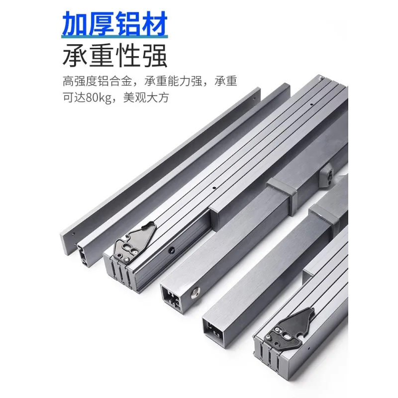 Hidden Flat Push Table Sliding Rail Invisible Folding Table Pulling and Stretching Guide Rail Hardware Accessories