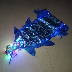 Baile de dragón chino LED con cabeza para niños, accesorios de baile novedosos, accesorios de rendimiento escolar, Fitness