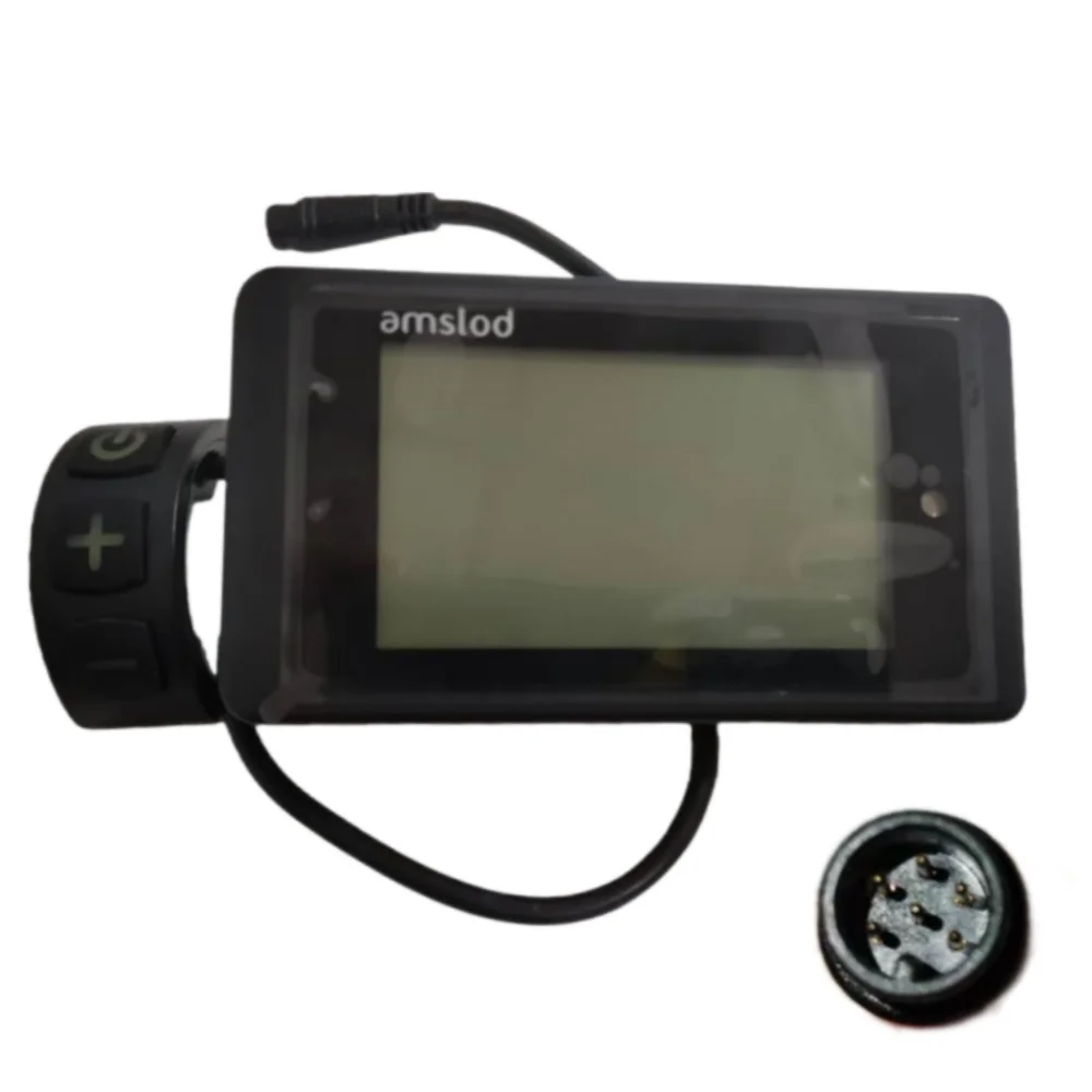 Nulkomma AMSLOD Electric Bicycle LCD Display Meter Ebike Speed Control Panel 6-pin Connector Ebike Conversion Kit