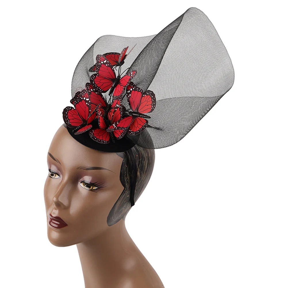 

1pc Butterfly Headband Hair Accessory For Women Fashion Gauze Party Headdress Light Durable Chic Design Hair Supply