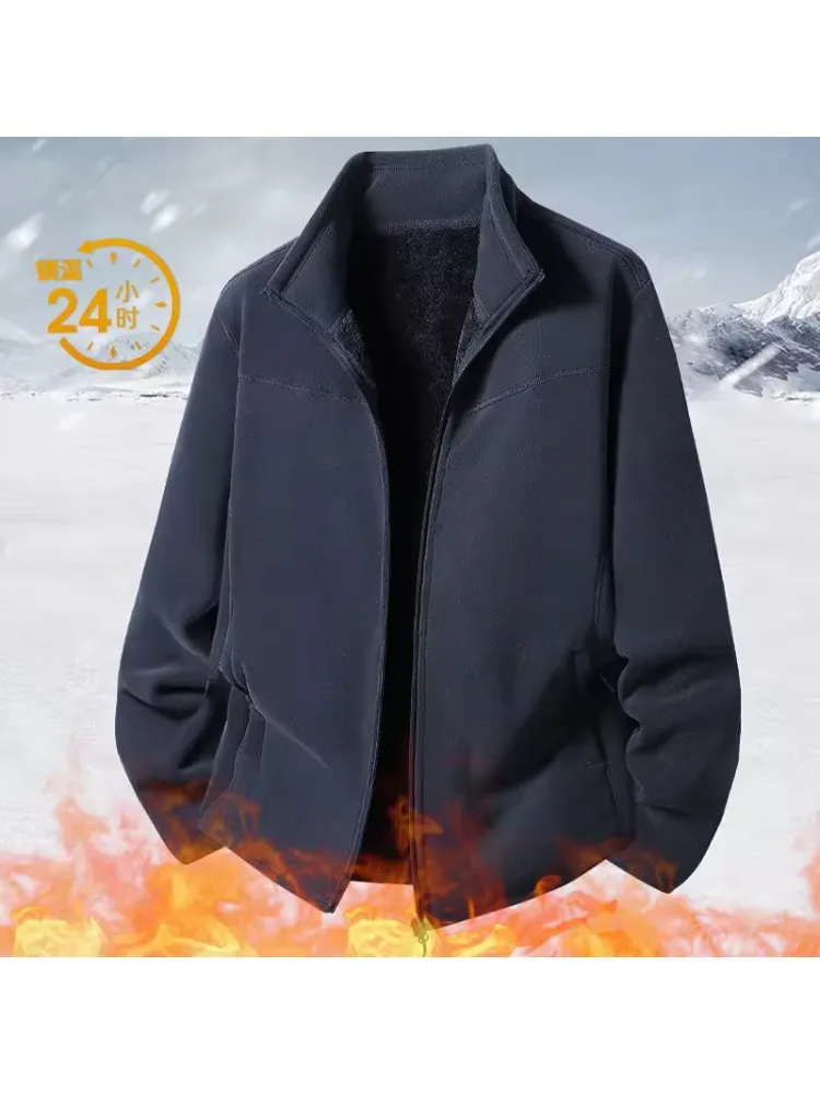 

Men Jacket Open Cardigan Winter Warm Casual Long Sleeve Zipper Straight Casual Outdoor Bomber Jacket Winter Jacket Men Denim