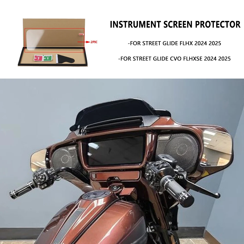 

Motorcycle Instrument Screen Protector Film Sticker 2PIC for Harley Street Glide CVO FLHXSE Street Glide FLHX 2024 2025