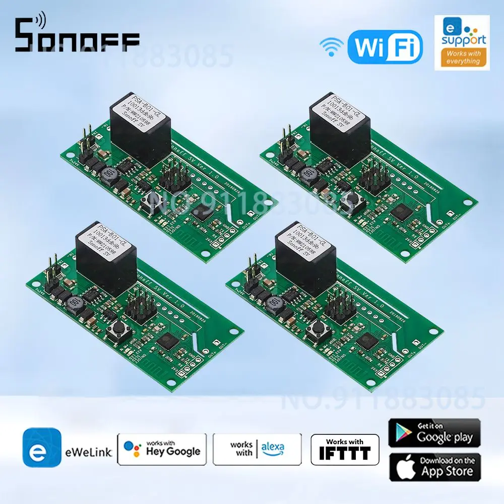 SONOFF SV Wifi Smart Switch Safe Voltage 5-24V Wireless Smart Home Relay Module Support Secondary Development Works With Alexa