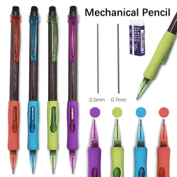 3Pcs/set 0.5 0.7mm Side Press Mechanical Pencil with Eraser HB Leads School Office Painting Writing Stationery Supplies