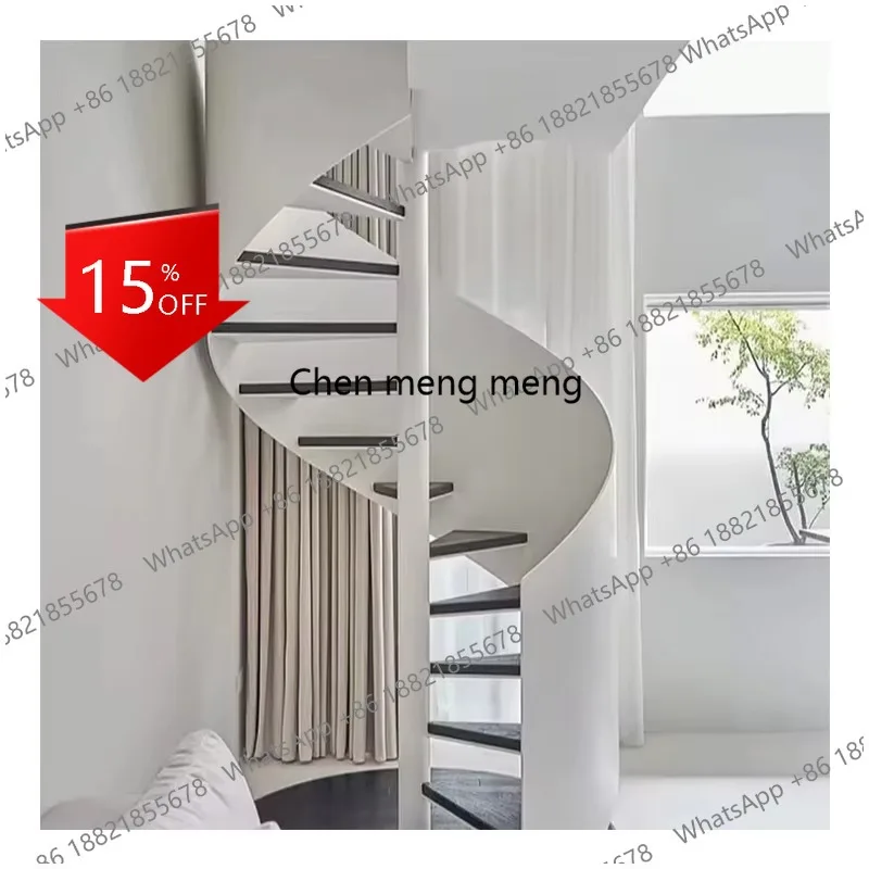 

D5556 Modern Customizable Stainless Steel Prefabricated Spiral Stair Design Metal Indoor Circular Staircase Curve Staircase Lad