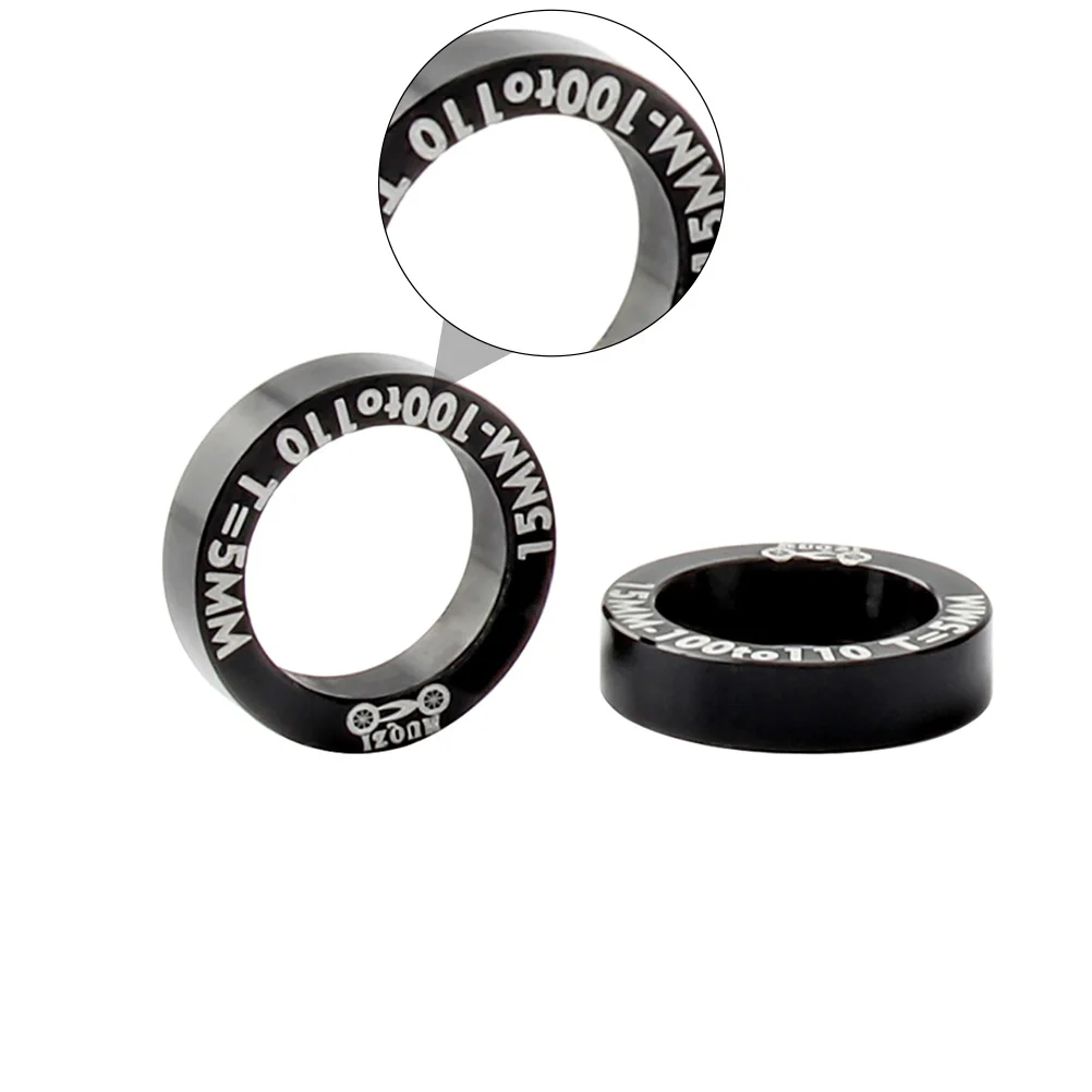 

2Pcs Aluminum Alloy Hub Spacers 5Mm Conversion Washers 100 to 110Mm for Bike Brake Screw Flat Washer Bike Bolts Washers Set