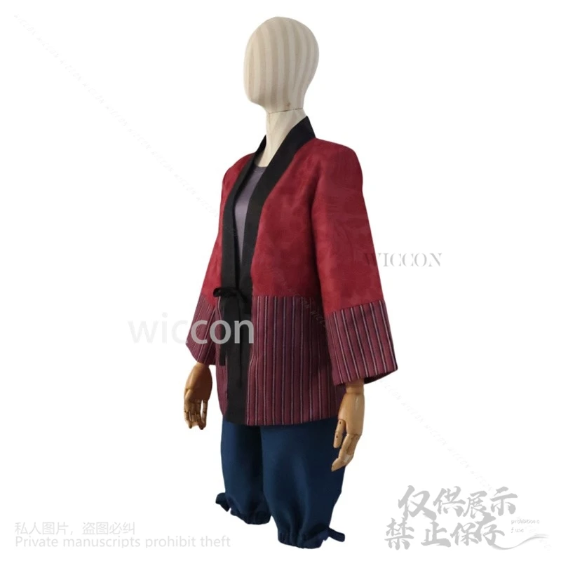 أنيمي توربو الجدة اليابانية Dandadan تأثيري كيمونو موحدة زي شعر مستعار كوس ثلاثية الأبعاد قناع قاعدة الطباعة لحفلة الهالوين مخصصة