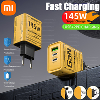 Xiaomi 145W Fast Charger Charge USB 3 Ports Phones Charger Adapter For Samsung Huawei iPhone Android EU/US/UK Plug Wall Adapter