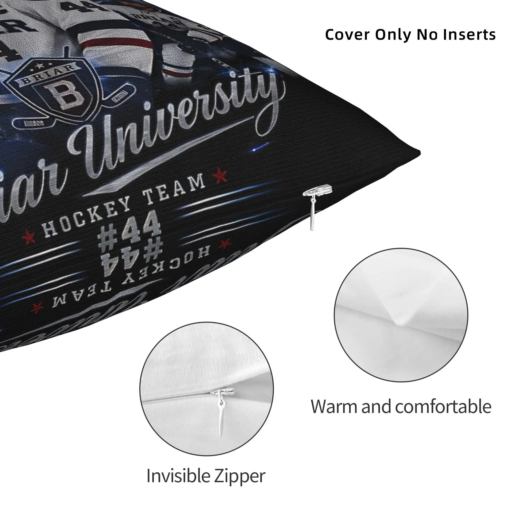 Briar University Garrett Graham Off Campus Square Pillow Case Cushion Cover Zippered Decor Throw Pillow Case Cover for Home