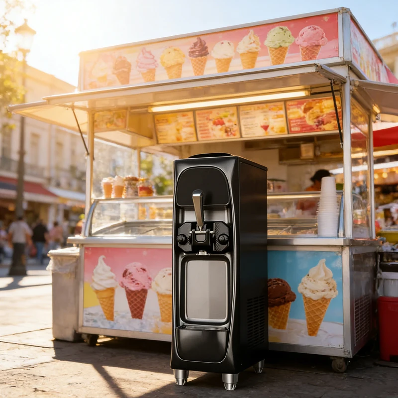 

Супертихая настольная машина для приготовления мороженого, мини-аппарат для сандэ в стиле Макдоналдс для домашнего использования