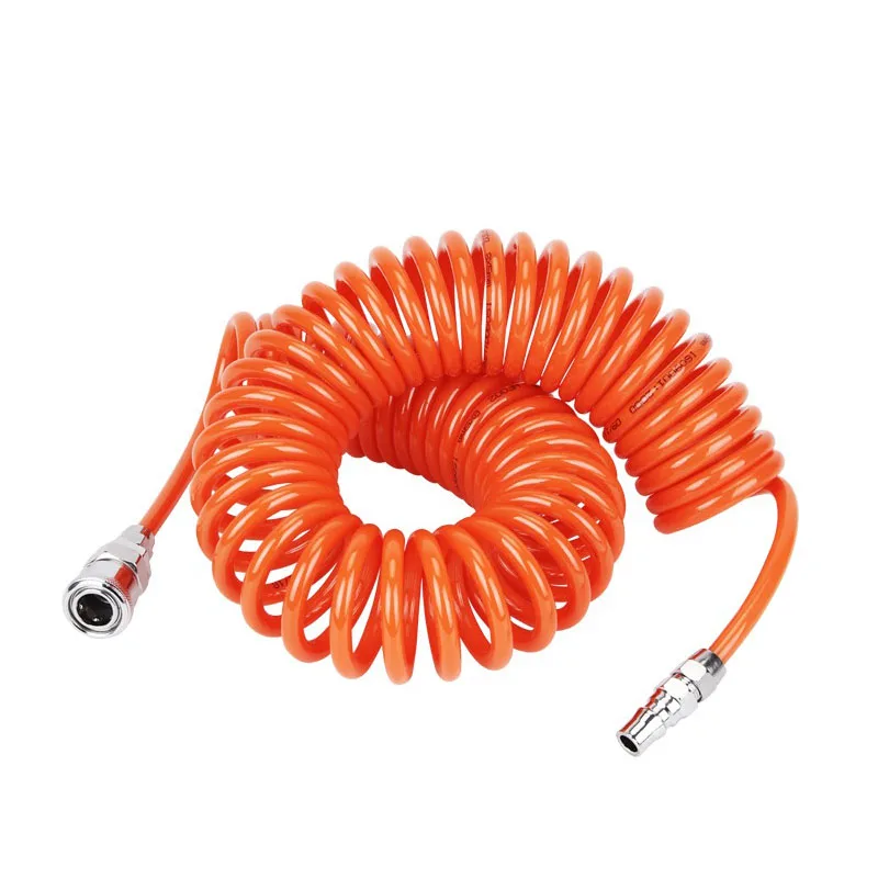3/6/9/12/15M PU Air Compressor Hose Tube Spring-like Air Hose Flexible Air Tool With Connector Pneumatic Spiral Tubing PU Pipe