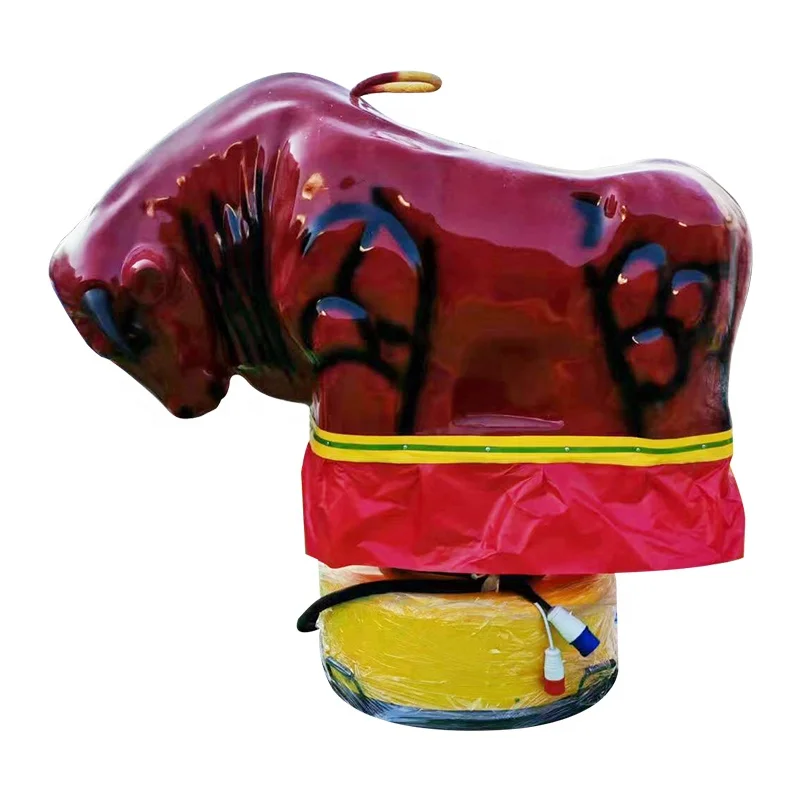 2024 High Quality Customized Amusement Park Ride Inflatable Bullfighting Machine with Rodeo Bull and Inflatable Mattress