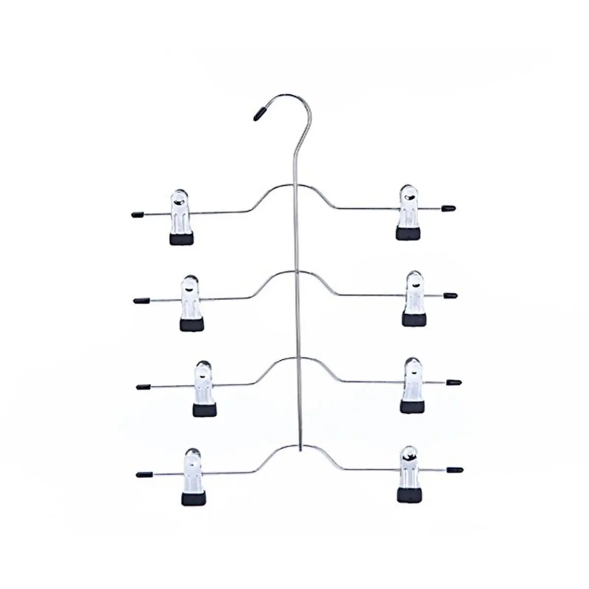 4 Layers Storage Organizer Space Saving Stainless Steel Hangers Racks Holder Trousers Clip