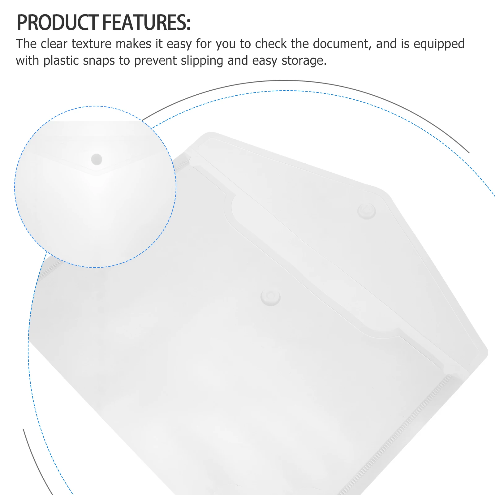 

40pcs A4 Snap Button Document Folders Premium Plastic File Storage Bags Waterproof Office School Stationery Organizers