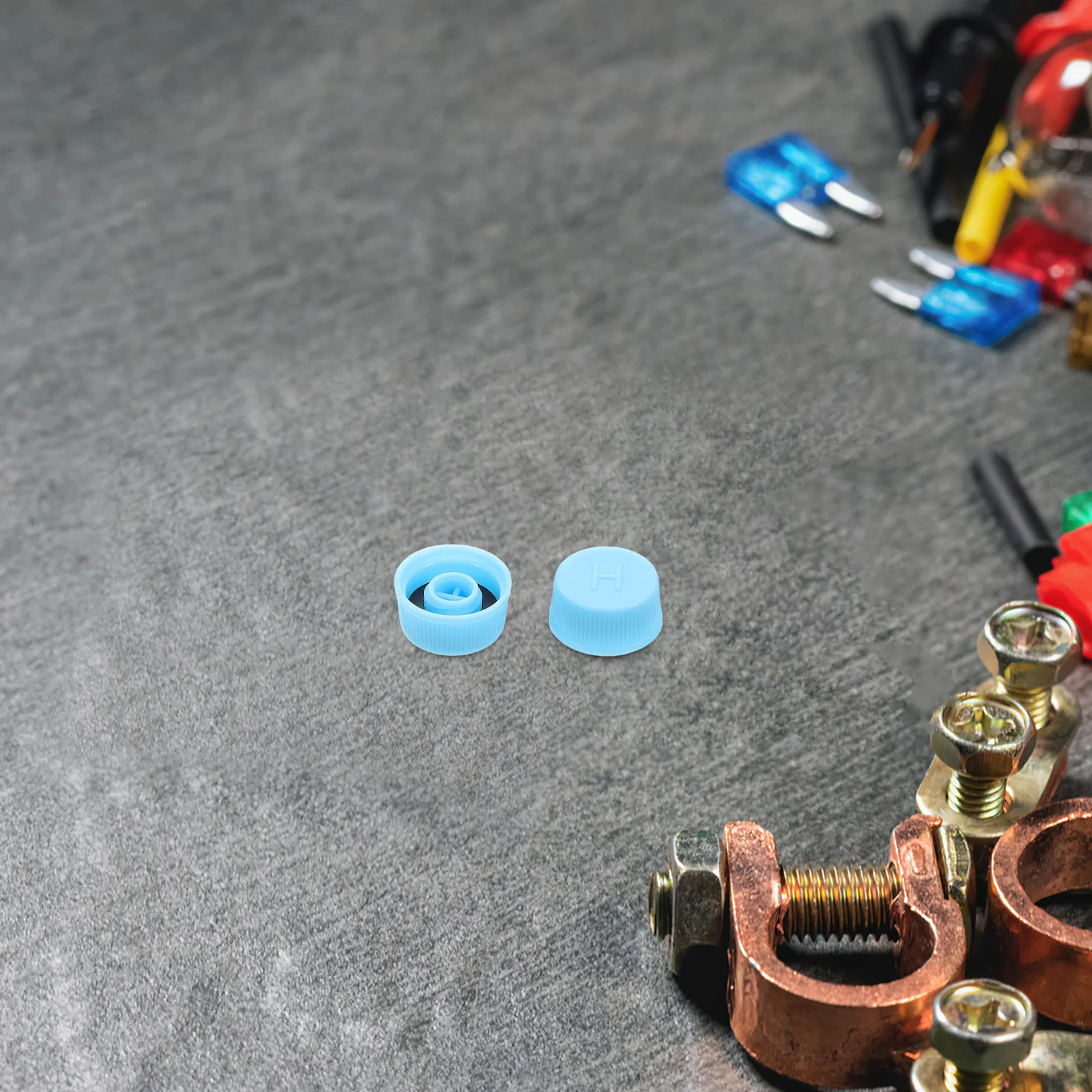 10개입 범용 에어컨 밸브 캡 누수 방지 자동차 에어컨 밸브 커버 고압 저압 포트 교체용 간편