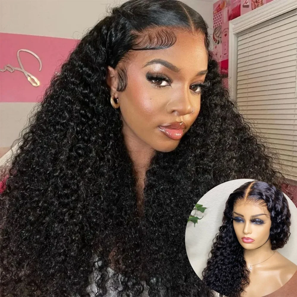 200% Density 13x4 Deep Wave Hd Lace Frontal Wigs Human Hair 30 40 Inch Wet And Wavy Loose Water Wave Lace Front Wig Curly 13x6 Lace Frontal Human Hair Lace Wigs For Women Real Human Hair